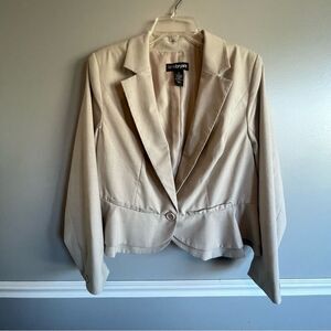Women’s Lane Bryant blazer jacket size 18 tan beige plaid